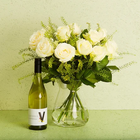 De hvide roser med Vinterra, Sauvignon Blanc, Waipara Valley